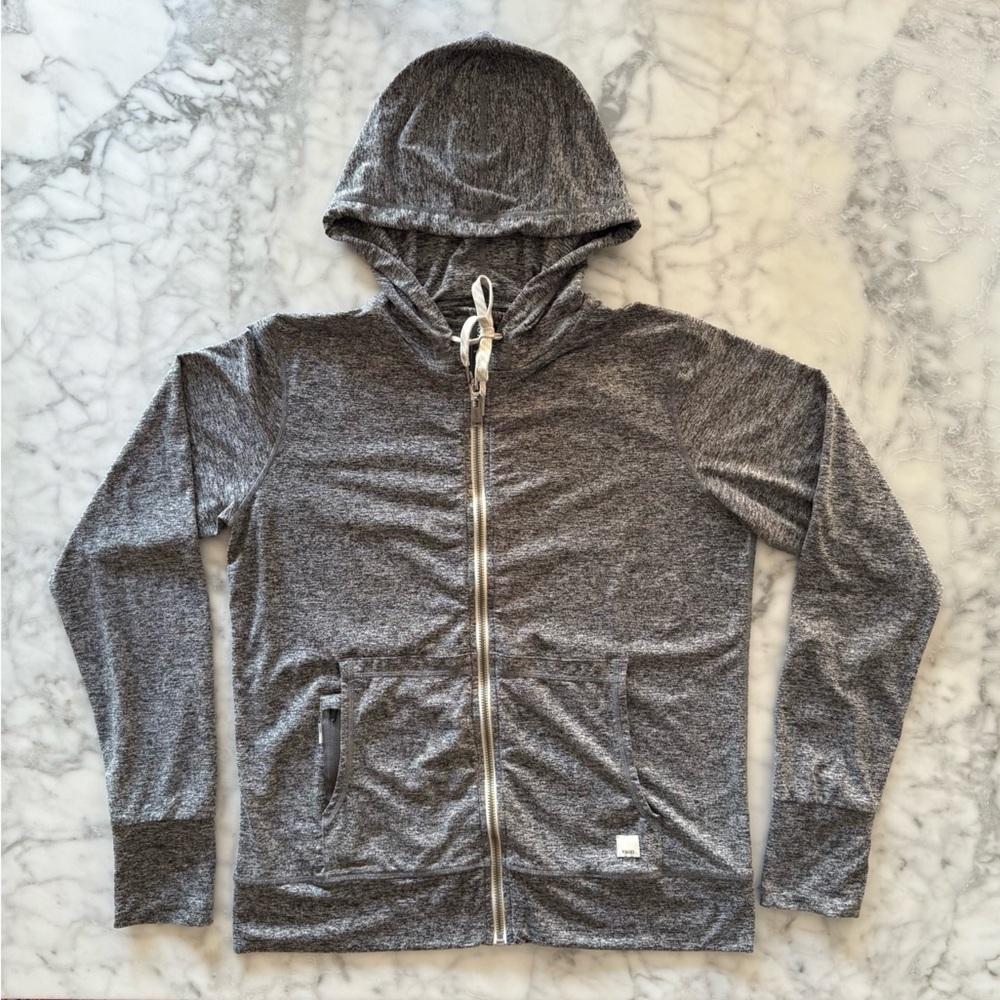 Vuori Halo Zip-Up Hoodie Heather Grey - Picture 2 of 7